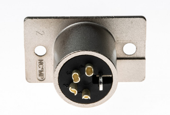 NC4MP, Panel Mount XLR Connector, Male, 50 V, 4 Way, Silver over Nickel Plating