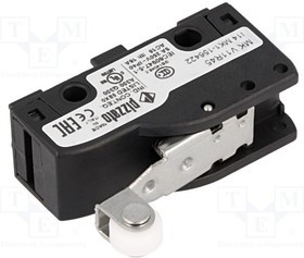 MKV11R45, Микропереключатель SNAP ACTION, с рычагом (с роликом), SPDT MKV11R45, Микропереключатель SNAP ACTION, с рычагом (с роликом), SPDT
