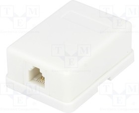 RJ11GN-M, Гнездо, RJ11, Конф: 6p4c, накладное,винтами, самоклеящийся, H: 58мм