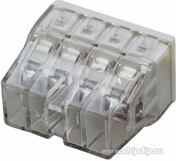 2273-208, Клемма 8 контактная, компактная, 0.5-2.5 мм² без пасты