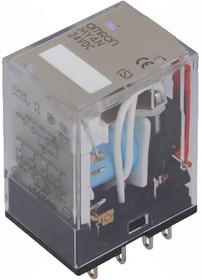 MY4N-24DC, Реле электромагнитное, 4PDT, Uобмотки 24ВDC, 5A/220ВAC, 5A/24ВDC
