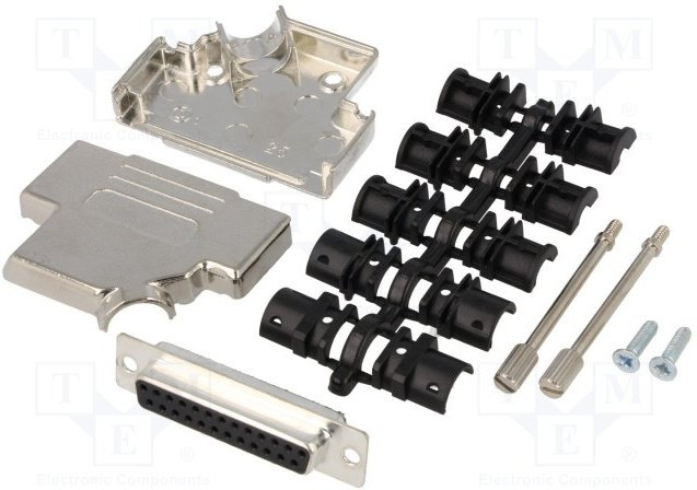 D45ZK25-DBS-K, Разъем D-Sub; PIN: 25; вилка; "мама"; пайка; на пр