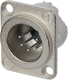 NC6MD-LX, Panel Mount XLR Connector, Male, 50 V, 6 Way, Silver over Nickel Plating