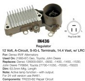 IN436, IN436_реле-регулятор! Nippondenso 14.5V\ Toyota Camry 1.8  88/2.0  91/2.2i 91 , Carina II/C