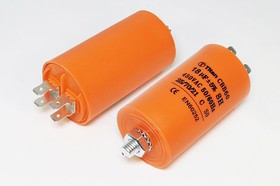 Конденcатор пусковой, емкость 18 мкФ, 450~ В, размер 40x70mболтМ8, номинальное отклонение: 5, пласти