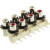 PJRAS4X2U01X, Conn Phono Jack F 8 POS Solder RA Thru-Hole 8 Terminal 4 Port