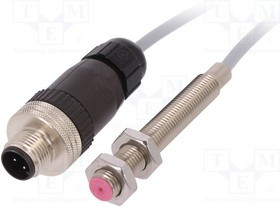 IB08012W, Датчик: индуктивный, Конф.выхода: PNP / NO, 0-2мм, 10-35ВDC, М8