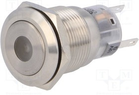 V19-21D-12G-S, Переключатель: антивандальный, Пол: 2, SPDT, 0,5A/220ВAC, 1A/24ВDC