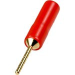 1-646G, разъем акустический "TIP" штекер пластик позол. красный