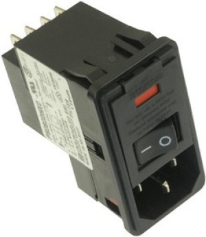 3-6609106-1, Filtered IEC Power Entry Module, IEC C14, Medical, 10 А, 250 В AC, 2-Полюсный выключатель