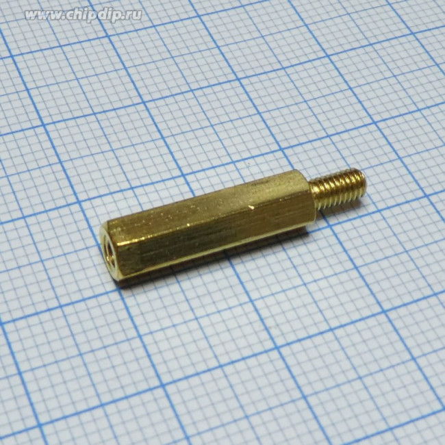 PCHSN-18, PCHSN-18, стойка для печатной платы латунная М3 шестигранная