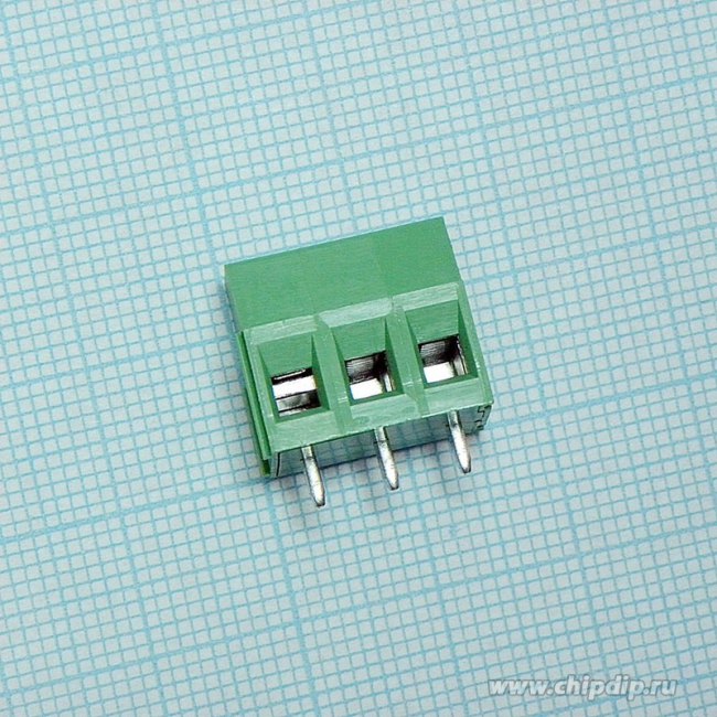 DG125-5.0-03P-14-00A(H), Винтовой клеммный блок c рельефной обоймой, 3 контакта. Серия DG125-5.0