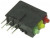 570-0100-132F, Red/Yellow/Green Right Angle PCB LED Indicator, 3 LEDs, Through Hole 2.5 V