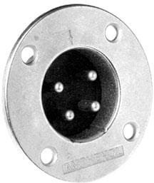 EP-3-14, Loudspeaker Connectors METAL D PANEL 6 SKT BLK NICKEL