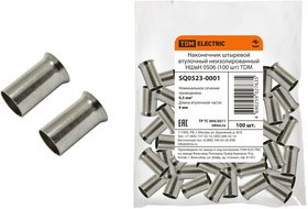 Наконечник штыревой втулочный неизолированный НШвН 0506 (100 шт) TDM