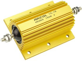 HS200-100RJ, Резистор: проволочный, с радиатором, винтами, 100Ом, 200Вт, ±5%