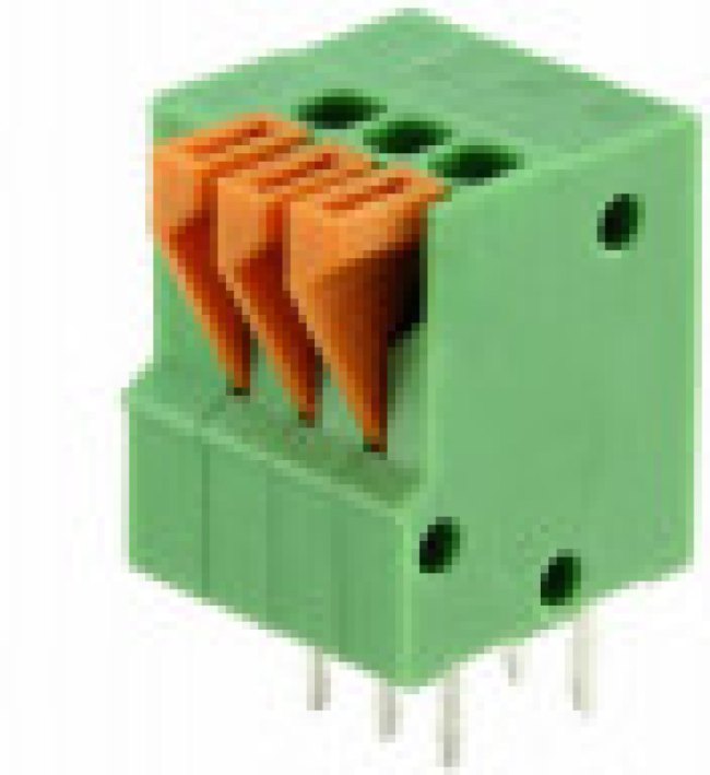1-2834015-3, PCB Terminal Block, 3-Contact, 2.54mm Pitch, Through Hole Mount, 1-Row, Solder Termination
