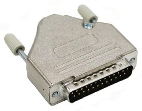 MHDTZK25-DM25P-K, D-Sub Standard Connectors PLUG MACHINED CNTCT DIECAST HOOD KIT 25W