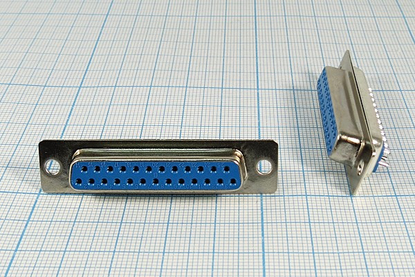 ГнездоD-SUB, 25HP, на кабель, DB-25F; №405 гн D-SUB\25HP\каб\\DB-25F