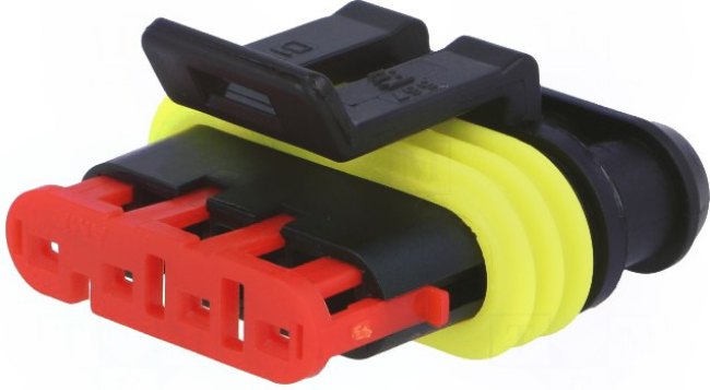 282088-1, Корпус разъема Superseal 1.5, розетка, 4PIN