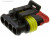 282088-1, Корпус разъема Superseal 1.5, розетка, 4PIN