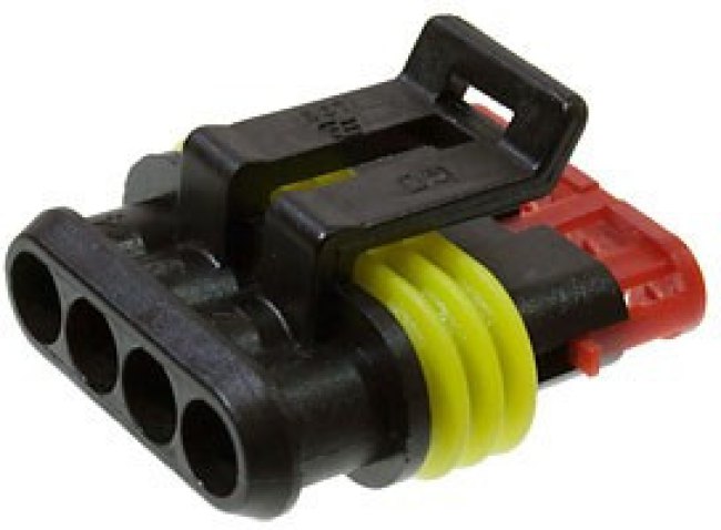282088-1, Корпус разъема Superseal 1.5, розетка, 4PIN