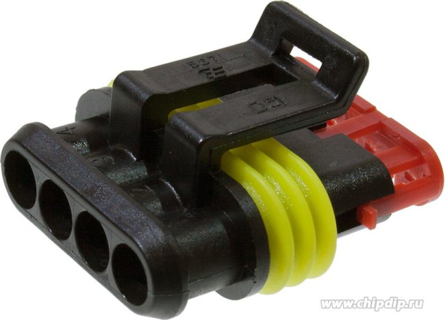 282088-1, Корпус разъема Superseal 1.5, розетка, 4PIN