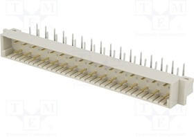 100-032-033, Гнездо DIN 41612 тип D "папа" PIN 32 a+c каждый второй вывод