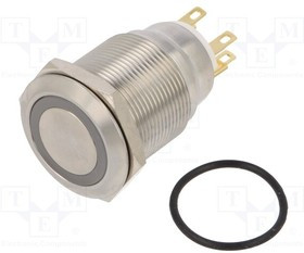 LAS1GQ22-11ZEG12VS, Переключатель: антивандальный, Пол: 2, SPDT, 3A/220ВAC, 5A/24ВDC