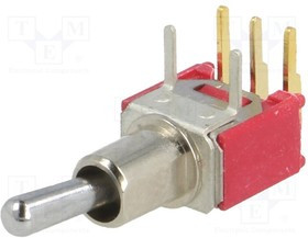 SKS08LP, Переключатель: тумблер, Пол: 3, SP3T, ON-OFF-ON, 3A/28ВDC, -30-85°C