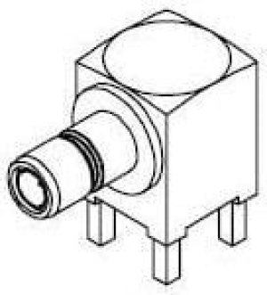 73100-0103, Receptacle, SMB, Brass, Socket, Right Angle, 50Ohm, Soldering