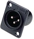 CP30005, XLR, Plug, Right Angle, PCB, 3 Poles