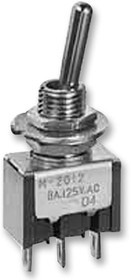 M2015SS1W01, Рычажный переключатель, Вкл.-(Вкл.), SPDT, Без Подсветки, Серия M, Панель, 6 А M2015SS1W01, Рычажный переключатель, Вкл.-(Вкл.), SPDT, Без Подсветки, Серия M, Панель, 6 А