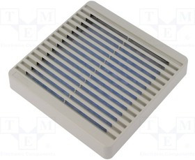 XPFA120CG, Решетка, с фильтром, 120x120мм, Мат-л пластмасса, Монтаж болт