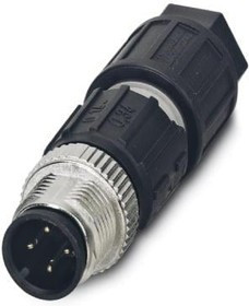 SACC-M12MS-4QO-0,34-M, Разъем Кабеля, M12, Male, 4 Positions, IDC / IDT Штыревой, Прямой Монтаж на К SACC-M12MS-4QO-0,34-M, Разъем Кабеля, M12, Male, 4 Positions, IDC / IDT Штыревой, Прямой Монтаж на К