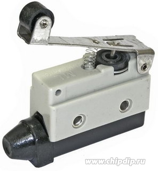 AZ-7121, Выключатель путевой рычажный с роликом , ON-(ON), SPDT, IP64, 10 А, 250 В, 15 мОм, пластик