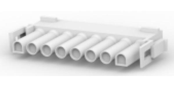 926301-3, Conn Housing PL 8 POS 6.35mm Crimp ST Cable Mount Natural Bag