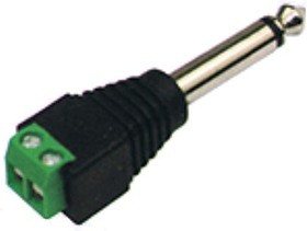TP-010, Штекер аудио 6.35мм моно с клеммной колодкой