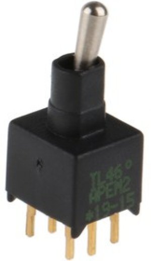 TL46P0050, Toggle Switch, PCB Mount, On-On, DPDT, Through Hole Terminal TL46P0050, Toggle Switch, PCB Mount, On-On, DPDT, Through Hole Terminal