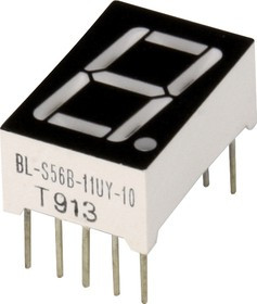 BL-S56B-11UY, Индикатор желтый 12.60х19.00мм 38мКд, общий анод