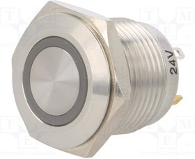 V16-10R-24R-S, Переключатель антивандальный, Положения 2, SPST-NO, 2A/36ВDC