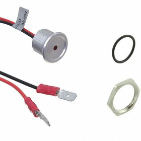 1241.3033.M, Industrial Panel Mount Indicators / Switch Indicators 16mm Red LED ill ind Piezo Aluminum body