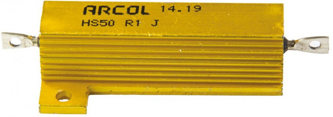 HS50-0R1J, Резистор: проволочный, с радиатором, винтами, 100мОм, 50Вт, ±5%