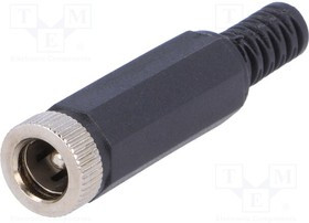 PC-GP2.5, Вилка, питания DC, "папа", 5,5/2,5мм, 5,5мм, 2,5мм, на провод