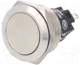 82-6151.1000, Pushbutton Switch, Stainless Steel, 3 A, 1CO, IP67