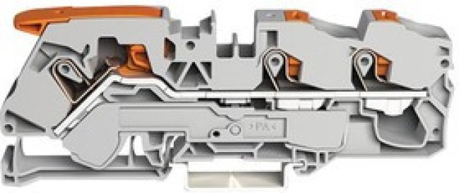 2116-5301, Клеммная колодка на DIN рейку, Through, 3 вывод(-ов), 20 AWG, 6 AWG, 16 мм², Зажим, 76 А