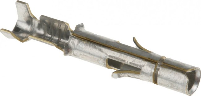 926895-1, Контакт-гнездо 2.5мм для разъема Universal MATE-N-LOK, провод 0.2-0.8мм² (Brass)