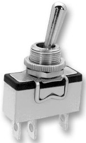 647H/2, Рычажный переключатель, (Вкл.)-Выкл.-(Вкл.), DPDT, Без Подсветки, Серия 600H, Панель, 15 А