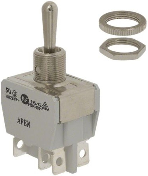 647H/2, Рычажный переключатель, (Вкл.)-Выкл.-(Вкл.), DPDT, Без Подсветки, Серия 600H, Панель, 15 А 647H/2, Рычажный переключатель, (Вкл.)-Выкл.-(Вкл.), DPDT, Без Подсветки, Серия 600H, Панель, 15 А