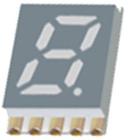 KCSC03-101, 7-Segment LED Display KCSC03 Red 7.62mm 627nm 2.5mcd 2.5V SMT Common Cathode KCSC03-101, 7-Segment LED Display KCSC03 Red 7.62mm 627nm 2.5mcd 2.5V SMT Common Cathode